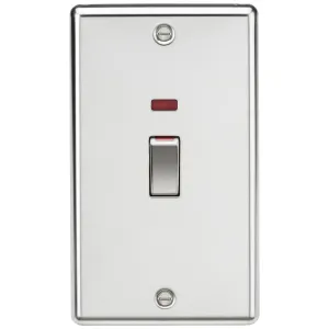 45A DP Switch with Neon (2G size) - Polished Chrom