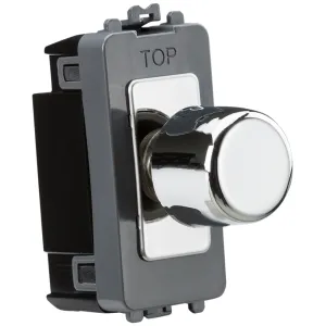 6A 1G 2-way Dummy Dimmer Module - Polished Chrome
