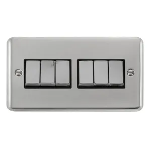10AX Ingot 6 Gang 2 Way Plate Switch
