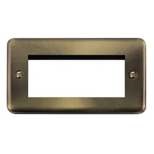 2 Gang New Media- Unfurnished Plate - 4 Apertures