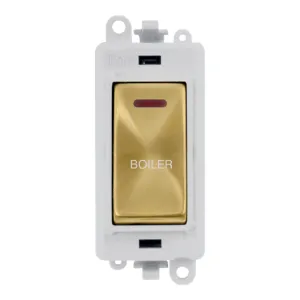 20AX Double Pole Switch With LED Module - Polar Wh