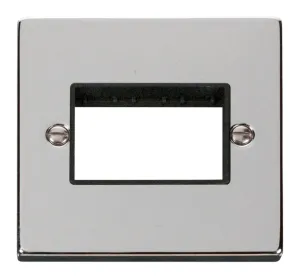1 Gang Plate Triple Aperture - Black