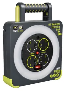 4 SOCKET 5M 13 AMP H05VV-F3G1,25MM WORKLIGHT REEL