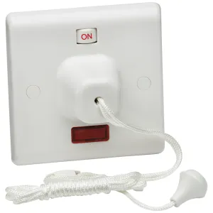 45A DP Pull Cord Switch with Neon and Mechanical O