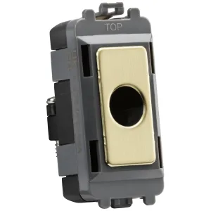 Flex outlet module (up to 10mm) - brushed brass