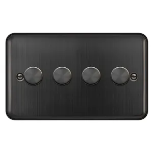 4 GANG 2 WAY 100W DIMMER SWITCH - MATT BRONZE