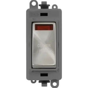 20AX Double Pole Switch With Neon Module - Grey -