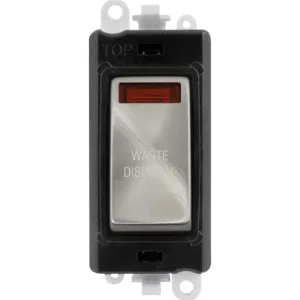 20AX Double Pole Switch With Neon Module - Black -
