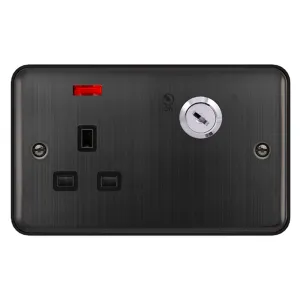 13A INGOT 1 GANG DOUBLE POLE KEY LOCKABLE SWITCHED