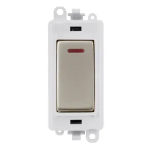 20AX Double Pole Switch With LED Module - Polar Wh