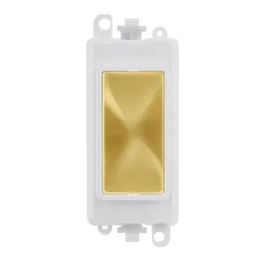 Blank Module - White - Satin Brass