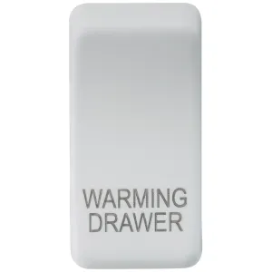 Switch cover "marked WARMING DRAWER" - matt white