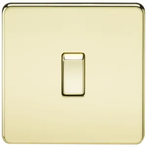 20A 1G DP Switch - Polished Brass