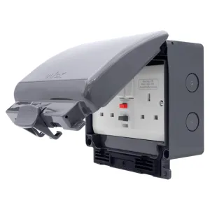 AQUIPP 13A 2G DP SW SOCKET PASSIVE RCD