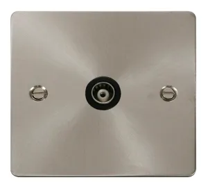 1 Gang Isolated Coaxial Socket  - Black