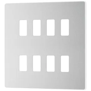 GRID FRONT PLATE - PCD EVOLVE - BRUSHED STEEL - 8