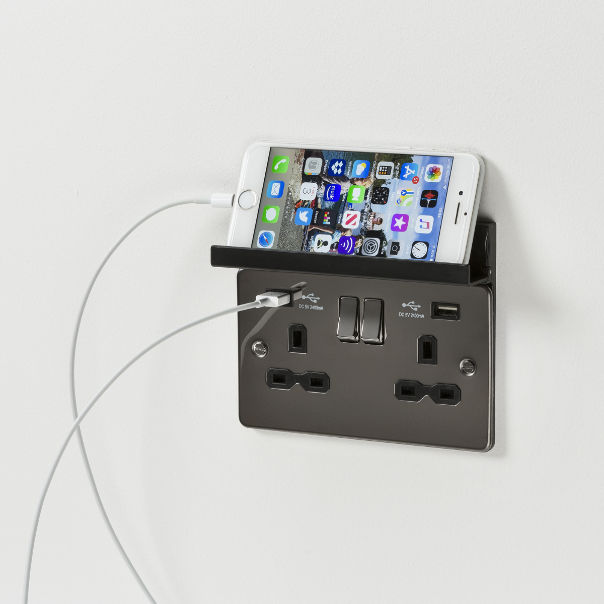 Holder, 2 Gang Fold Away Phone