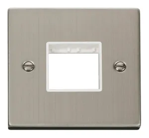 1 Gang Plate Twin Aperture - White