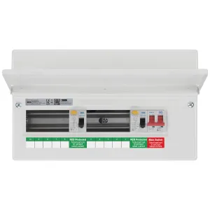 CONSUMER UNIT 16 MOD 10 WAY UNPOPULATED WITH 100A