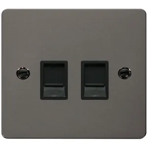 FLAT PLATE TWIN RJ45 SOCKET