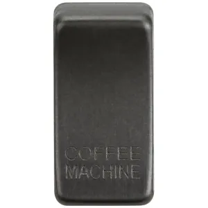 Switch cover "marked COFFEE MACHINE" - smoked bron