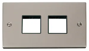 2 Gang Plate (2 x 2) Aperture - Black