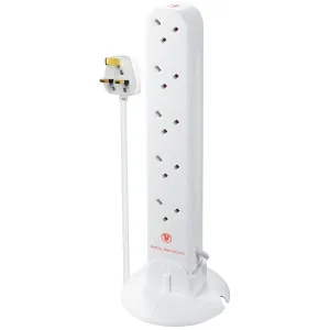 10 SOCKET 1M 13 AMP SURGE PROTECTED TOWER EXTENSIO