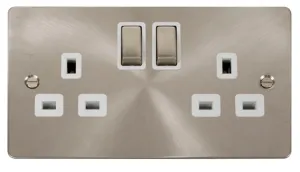 Ingot 2-Gang 13A DP Switched Socket  - White