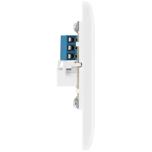 WHITE NEXUS MOULDED SINGLE SLAVE TELEPHONE SOCKET,