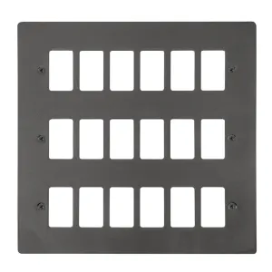 18 Gang GridPro Frontplate - Black Nickel