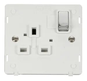 Ingot 1 Gang 13A DP Switched Socket Insert - White