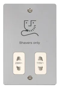 115/230V Shaver Socket Outlet - White