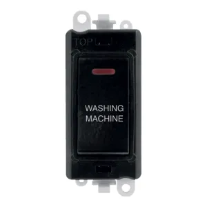 20AX Double Pole Switch With LED Module - Black -
