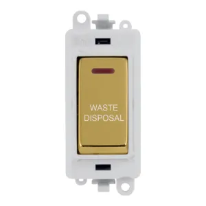 20AX Double Pole Switch With LED Module - Polar Wh
