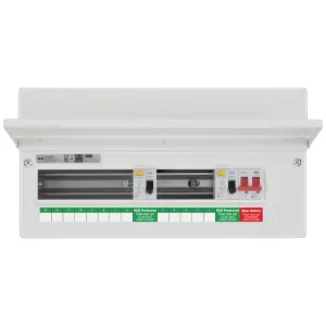 CONSUMER UNIT 19 MOD 13 WAY UNPOPULATED WITH 100A
