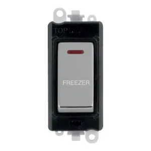 20AX Double Pole Switch With LED Module - Black -