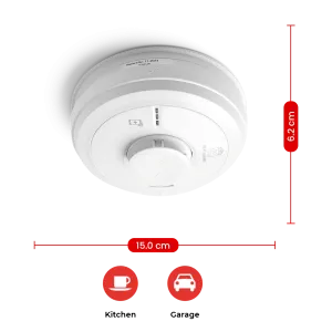 Aico Heat Alarm. 230V with 10 Year Rechargeable Lithium Back-up. AudioLINK+. SmartLINK upgradeable