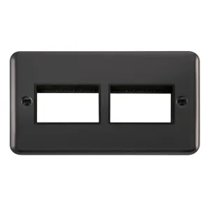 2 Gang MiniGrid Unfurnished Plate - 2 x 3 Aperture