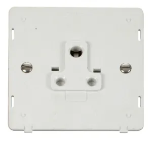 1 Gang 5A Round Pin Socket Outlet Insert - White