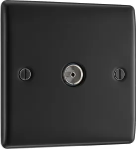 NEXUS METAL MATT BLACK SINGLE SOCKET FOR TV OR FM