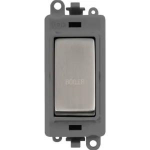20AX Double Pole Switch Module - Grey - Stainless