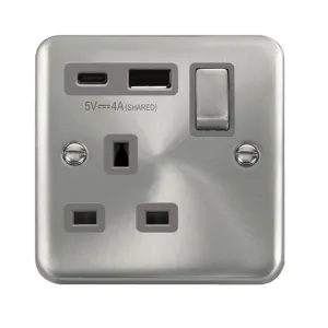DECO+ 'INGOT' 13A 1  GANG  SWITCHED SAFETY SHUTTER