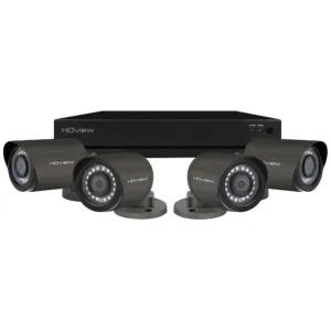 8CH 4MP 4TB 4 GREY BULLET CAMERA KIT