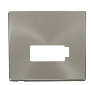 Connection Unit (Lockable) Cover Plate - Brushed S