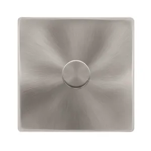 1 GANG 2 WAY 100W DIMMER SWITCH - BRUSHED STEEL