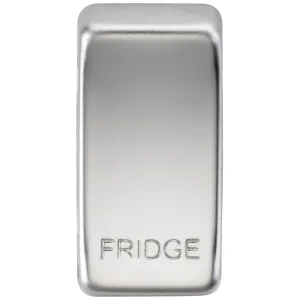 Switch cover "marked FRIDGE" - polished chrome