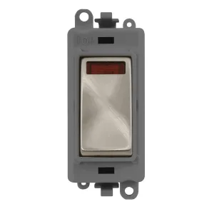 20AX Double Pole Switch With Neon Module - Grey -
