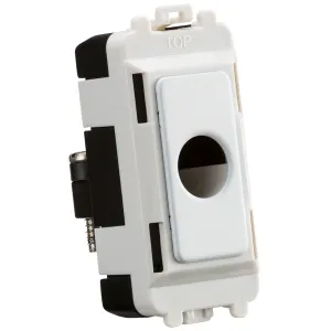 Flex outlet module (up to 10mm) - matt white