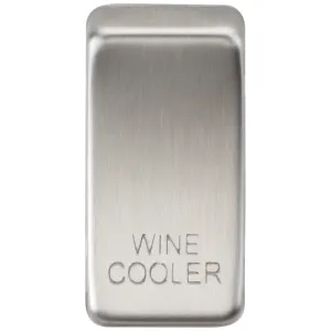 Switch cover "marked WINE COOLER" - brushed chrome