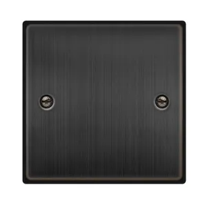 1 GANG BLANK PLATE - MATT BRONZE